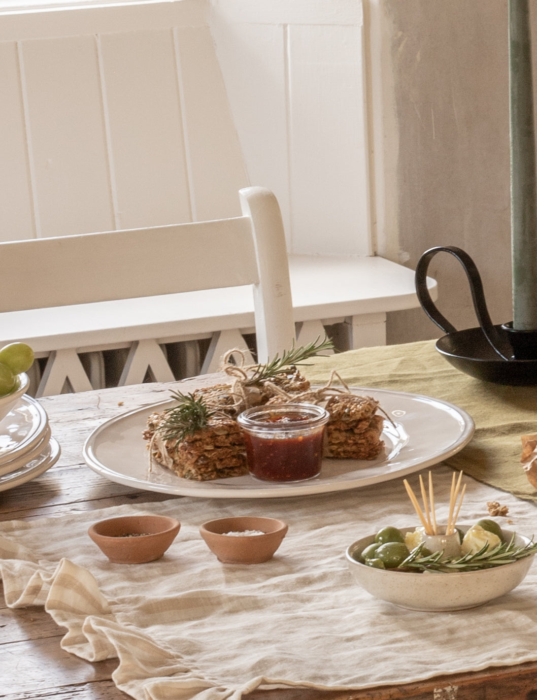 Seeded Crackers with Chili & Tomato Jam